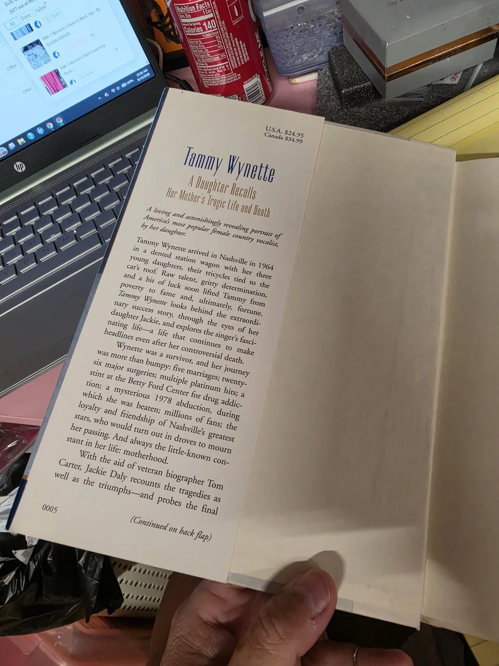AT-1 Tammy Wynette: A Daughter Recalls - Blue Hardcover Memoir